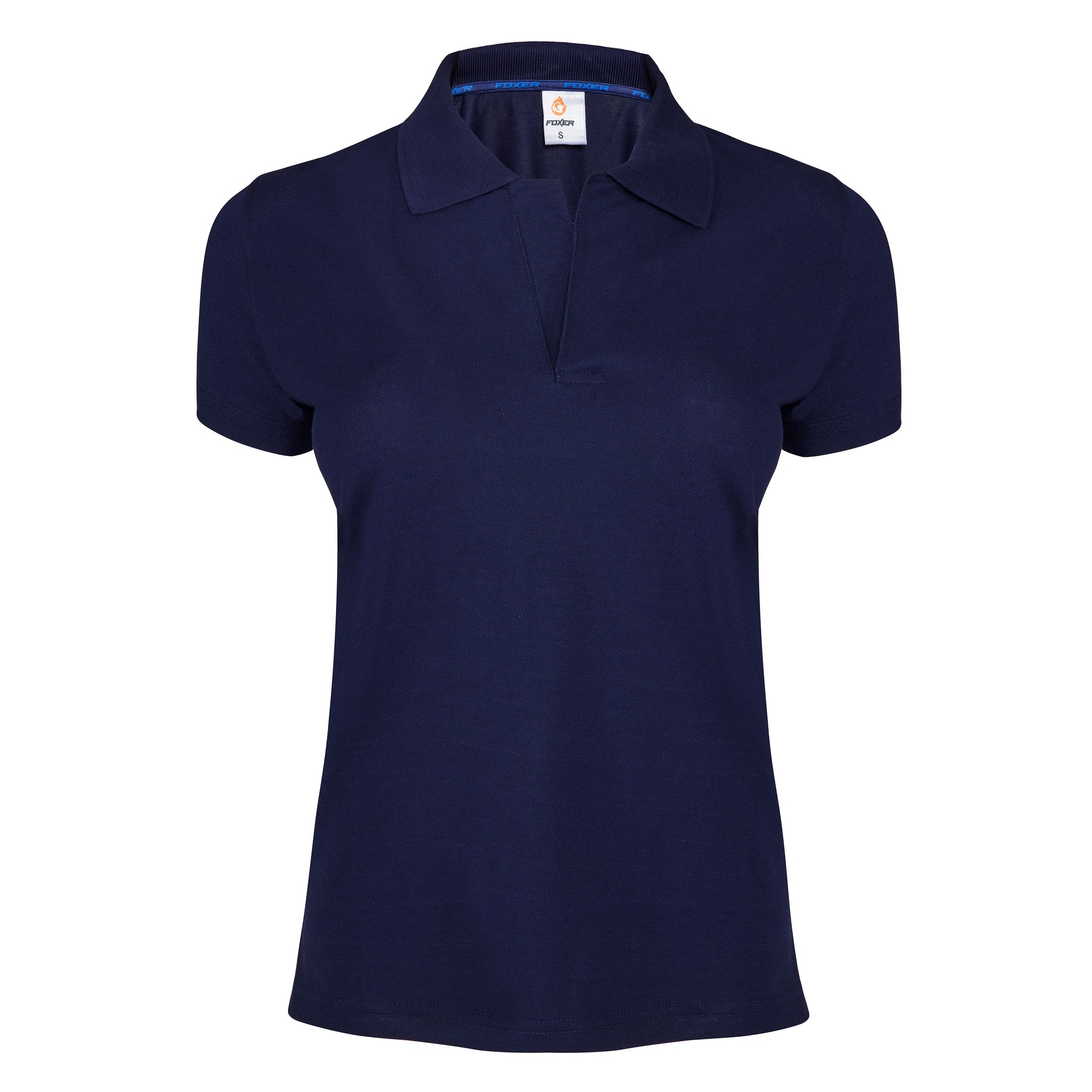 Foxer Women's Dark Blue Polo Basic T-shirt FTW-LA-013 L